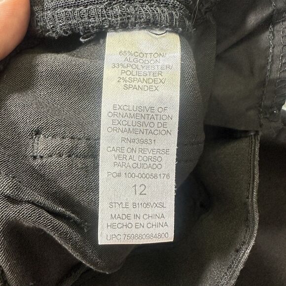 Democracy Jeans Women's 12 Black Ab Technology Skinny Mid-Rise Straight‎ Denim - Picture 5 of 13